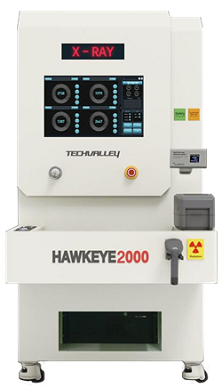 連進科技台灣總代理之韓國TECHVALLEY公司 X-Ray 元件點料機，在2023年2月升級為最新機型 HAWKEYE2000 X-Ray 元件點料機，速度更快更準!